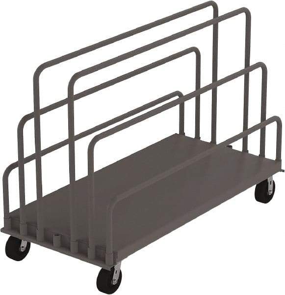 Jamco - 2,000 Lb Capacity Adjustable Sheet & Panel Truck - Steel Deck, 60" OAW, 9" Platform Height - A1 Tooling