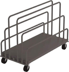 Jamco - 2,000 Lb Capacity Adjustable Sheet & Panel Truck - Steel Deck, 48" OAW, 9" Platform Height - A1 Tooling