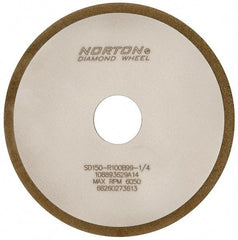 Norton - 6" Diam x 1-1/4" Hole x 1/8" Thick, 150 Grit Surface Grinding Wheel - Diamond, Type 1A1, Very Fine Grade, Resinoid Bond - A1 Tooling