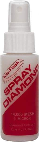 Accu-Finish - 2 oz Diamond Spray Compound - Grade Extra Fine, 14,000 Grit, Clear, Use on Cast Iron & Ceramic - A1 Tooling