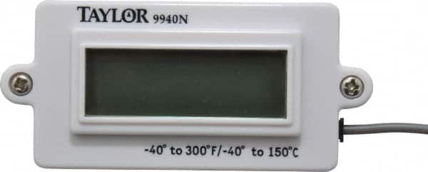 Taylor - -40 to 300°F Digital Panel Thermometer - LCD Display, 1.5 Volts - A1 Tooling