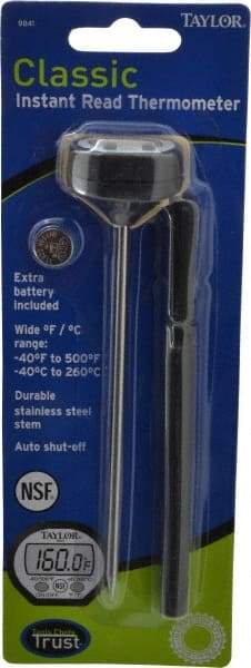 Taylor - -58 to 500°F Extended Pocket Digital Thermometer - LCD Display, 1.5 Volts - A1 Tooling