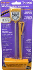 Taylor - -58 to 500°F Pocket Digital Thermometer - LCD Display, 1.5 Volts - A1 Tooling