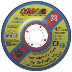 Camel Grinding Wheels - 24 Grit, 9" Wheel Diam, 1/8" Wheel Thickness, Type 27 Depressed Center Wheel - Aluminum Oxide, Resinoid Bond, S Hardness, 6,650 Max RPM, Compatible with Angle Grinder - A1 Tooling