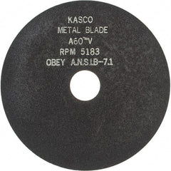 Made in USA - 7" 60 Grit Aluminum Oxide Cutoff Wheel - 1/16" Thick, 1-1/4" Arbor, 5,184 Max RPM, Use with Stationary Tools - A1 Tooling