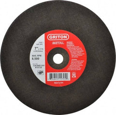 Made in USA - 7" 46 Grit Aluminum Oxide Cutoff Wheel - 1/16" Thick, 5/8" Arbor, 8,732 Max RPM, Use with Circular Saws - A1 Tooling