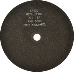 Made in USA - 9" 36 Grit Aluminum Oxide Cutoff Wheel - 1/8" Thick, 7/8" Arbor, 6,000 Max RPM, Use with Angle Grinders - A1 Tooling