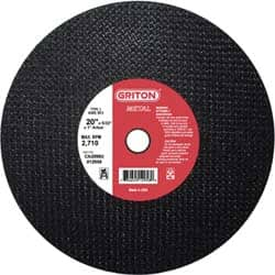 Made in USA - 20" 36 Grit Aluminum Oxide Cutoff Wheel - 5/32" Thick, 1" Arbor, 2,710 Max RPM, Use with Stationary Tools - A1 Tooling