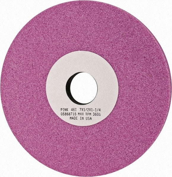 Grier Abrasives - 7" Diam x 1-1/4" Hole x 1/2" Thick, I Hardness, 46 Grit Surface Grinding Wheel - A1 Tooling