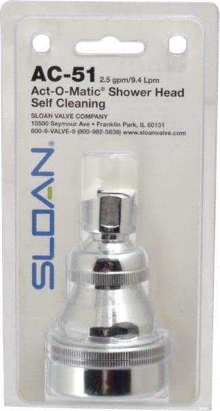 Sloan Valve Co. - 2.5 GPM, 2-1/2 Face Diameter, Shower Head - Chrome Plated, Brass - A1 Tooling