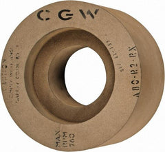 Camel Grinding Wheels - 6" Wide x 12" Diam, Type 7 Feed Regulating Wheel - 5" Hole Size, 80 Grit, Hardness R, 7-1/2" Diam x 1-1/2" Deep Recess, 7-1/2" Diam x 1-1/2" Deep Opposite Side Recess - A1 Tooling