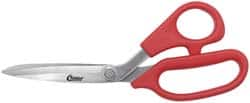 Clauss - 3-1/4" LOC, 8" OAL Stainless Steel Standard Shears - Ambidextrous, Plastic Offset Handle, For General Purpose Use - A1 Tooling