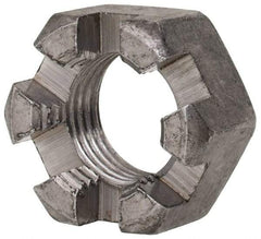 Value Collection - 1/2-20 UNF Grade 2 Steel Slotted Locknut - 3/4" Width Across Flats, 7/16" High, Uncoated - A1 Tooling