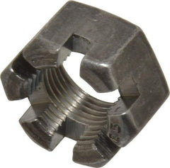 Value Collection - 3/4-16 UNF Grade 2 Steel Slotted Locknut - 1-1/8" Width Across Flats, 41/64" High, Uncoated - A1 Tooling