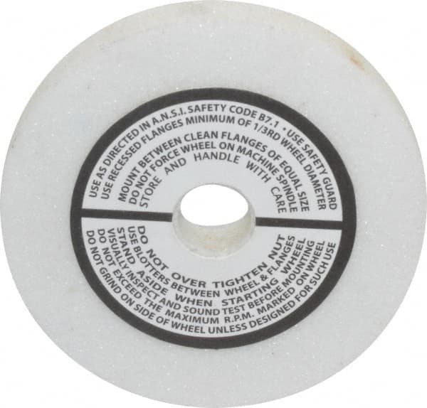 Grier Abrasives - 80 Grit Aluminum Oxide Type 1 Internal Grinding Wheel - 3" Diam x 1/2" Hole x 3/8" Thick, 10,823 Max RPM, Medium Grade, K Hardness, Vitrified Bond - A1 Tooling