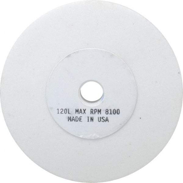 Grier Abrasives - 120 Grit Aluminum Oxide Type 1 Internal Grinding Wheel - 4" Diam x 1/2" Hole x 1/2" Thick, 8,100 Max RPM, Fine Grade, L Hardness, Vitrified Bond - A1 Tooling