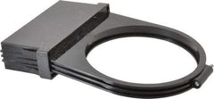 Made in USA - 4" Wide, 4 Magnification Task & Machine Light Shade Mount Magnifier - Black, For Use with Task Light - A1 Tooling