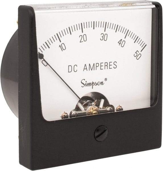 Simpson Electric - Analog, DC Ammeter, Panel Meter - 60 Hz, 0.001 Ohms at 60 Hz - A1 Tooling