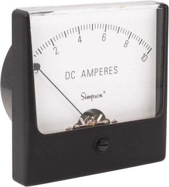 Simpson Electric - Analog, DC Ammeter, Panel Meter - 60 Hz, 0.005 Ohms at 60 Hz - A1 Tooling