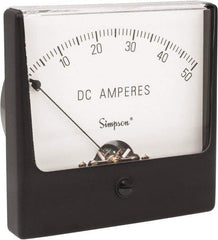 Simpson Electric - Analog, DC Ammeter, Panel Meter - 60 Hz, 0.001 Ohms at 60 Hz - A1 Tooling