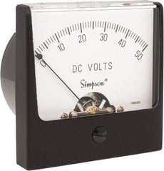 Simpson Electric - Analog, DC Voltmeter, Panel Meter - 60 Hz, 1000 Ohms at 60 Hz, 50 VDC - A1 Tooling