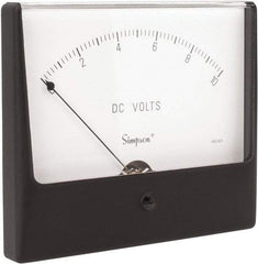 Simpson Electric - Analog, DC Voltmeter, Panel Meter - 60 Hz, 1000 Ohms at 60 Hz, 10 VDC - A1 Tooling