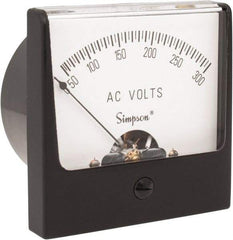 Simpson Electric - Analog, AC Voltmeter, Panel Meter - 60 Hz, 50000 Ohms at 60 Hz, 300 VAC - A1 Tooling