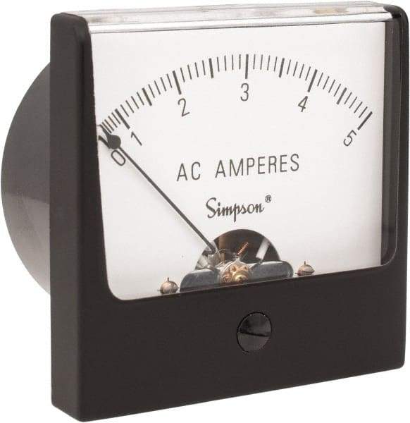 Simpson Electric - Analog, AC Ammeter, Panel Meter - 60 Hz, 0.008 Ohms at 60 Hz - A1 Tooling