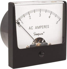 Simpson Electric - Analog, AC Ammeter, Panel Meter - 60 Hz, 0.008 Ohms at 60 Hz - A1 Tooling