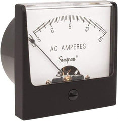 Simpson Electric - Analog, AC Ammeter, Panel Meter - 60 Hz, 0.0025 Ohms at 60 Hz - A1 Tooling