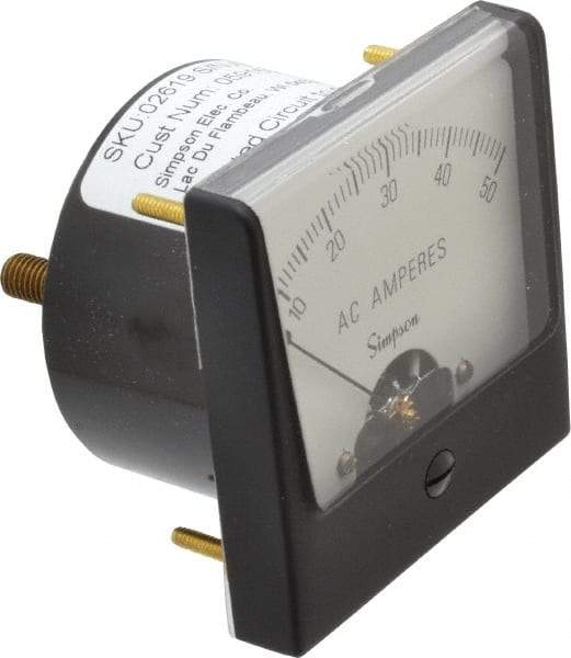 Simpson Electric - Analog, AC Ammeter, Panel Meter - 60 Hz, 0.001 Ohms at 60 Hz - A1 Tooling