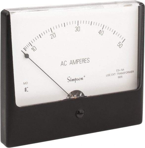 Simpson Electric - Analog, AC Ammeter, Panel Meter - 60 Hz, 0.008 Ohms at 60 Hz - A1 Tooling