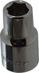 Blackhawk by Proto - 1/2" Drive, Standard Hand Socket - 6 Points, 1-1/2" OAL, Chrome Finish - A1 Tooling