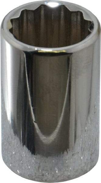 Blackhawk by Proto - 1/2" Drive, Standard Hand Socket - 12 Points, 1-1/2" OAL, Chrome Finish - A1 Tooling