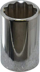 Blackhawk by Proto - 1/2" Drive, Standard Hand Socket - 12 Points, 1-1/2" OAL, Chrome Finish - A1 Tooling