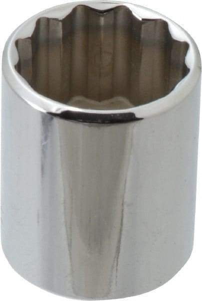 Blackhawk by Proto - 1/2" Drive, Standard Hand Socket - 12 Points, 1-1/2" OAL, Chrome Finish - A1 Tooling