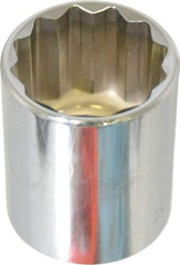 Blackhawk by Proto - 1/2" Drive, Standard Hand Socket - 12 Points, 1-5/8" OAL, Chrome Finish - A1 Tooling