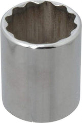 Blackhawk by Proto - 1/2" Drive, Standard Hand Socket - 12 Points, 1-3/4" OAL, Chrome Finish - A1 Tooling