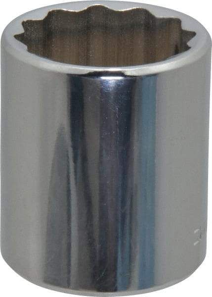 Blackhawk by Proto - 1/2" Drive, Standard Hand Socket - 12 Points, 1-3/4" OAL, Chrome Finish - A1 Tooling