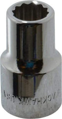 Blackhawk by Proto - 1/2" Drive, Standard Hand Socket - 12 Points, 1-1/2" OAL, Chrome Finish - A1 Tooling