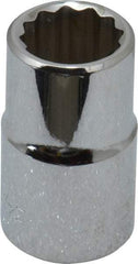 Blackhawk by Proto - 1/2" Drive, Standard Hand Socket - 12 Points, 1-1/2" OAL, Chrome Finish - A1 Tooling