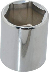 Blackhawk by Proto - 1/2" Drive, Standard Hand Socket - 6 Points, 1-1/2" OAL, Chrome Finish - A1 Tooling