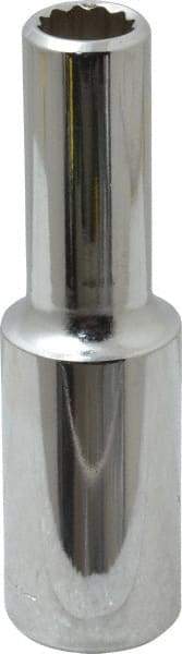 Blackhawk by Proto - 1/2" Drive, Deep Hand Socket - 12 Points, 3-3/32" OAL, Chrome Finish - A1 Tooling