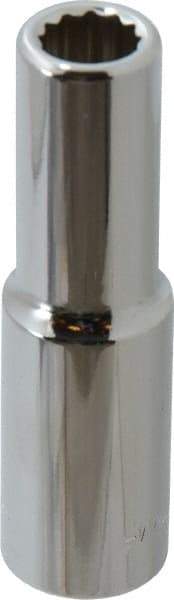 Blackhawk by Proto - 1/2" Drive, Deep Hand Socket - 12 Points, 3-3/32" OAL, Chrome Finish - A1 Tooling