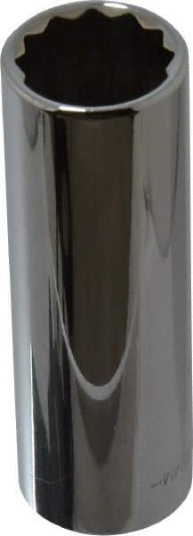 Blackhawk by Proto - 1/2" Drive, Deep Hand Socket - 12 Points, 3-3/32" OAL, Chrome Finish - A1 Tooling