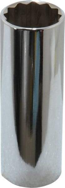 Blackhawk by Proto - 1/2" Drive, Deep Hand Socket - 12 Points, 3-3/32" OAL, Chrome Finish - A1 Tooling