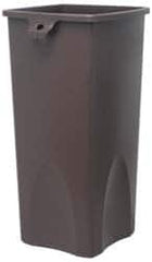 Rubbermaid - 23 Gal Brown Square Trash Can - Polyethylene, 30.9" High x 16-1/2" Long x 15-1/2" Wide - A1 Tooling