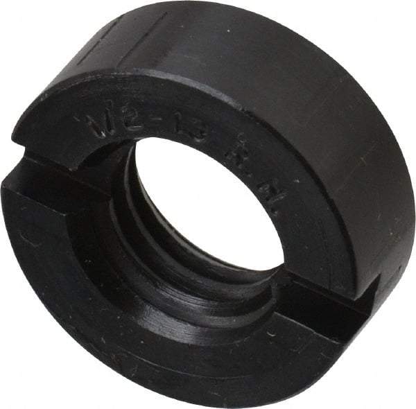 Sopko - 7/8" Diam Grinding Wheel Spindle Slotted Nut - 1/2-13 Thread Size, Right Handed, 5/16" Thick - A1 Tooling