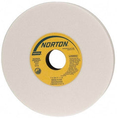 Norton - 7" Diam x 1-1/4" Hole x 3/4" Thick, K Hardness, 60 Grit Surface Grinding Wheel - Aluminum Oxide, Type 1, Medium Grade, 3,600 Max RPM, Vitrified Bond, No Recess - A1 Tooling