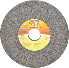 Norton - 7" Diam x 1-1/4" Hole x 1/2" Thick, H Hardness, 46 Grit Surface Grinding Wheel - Aluminum Oxide, Type 1, Coarse Grade, 3,600 Max RPM, Vitrified Bond, No Recess - A1 Tooling